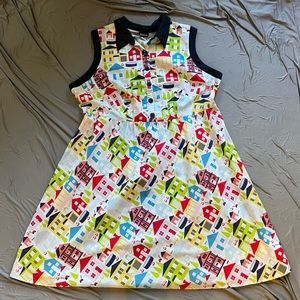 Retrolicious novelty house print shirt dress 2x